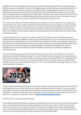Influencer Advertising Developments for the following Decade