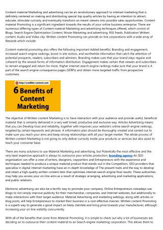 The Benefits of Articles Marketing and advertising