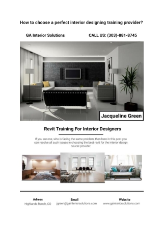 How to choose a perfect interior designing training provider_