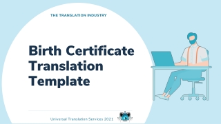 Birth Certificate Translation Template
