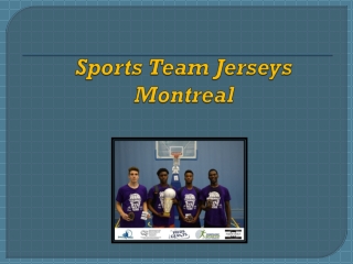 Sports Team Jerseys Montreal