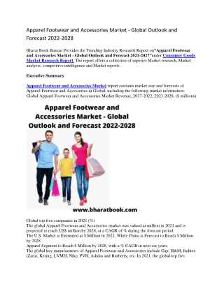 Apparel Footwear and Accessories Market - Global Outlook and Forecast 2022-2028-converted