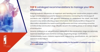 Top 8 cataloged recommendations to manage your RFIs  effectively