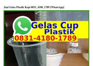 Jual Gelas Plastik Kopi