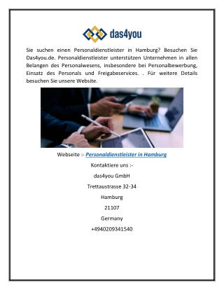 Personaldienstleister in Deutschland | Das4you.de