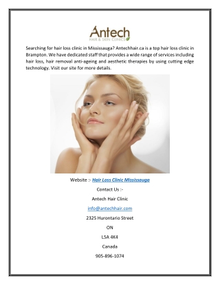 Hair Loss Clinic Mississauga | Antechhair.ca