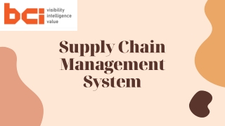 Supply Chain Management System