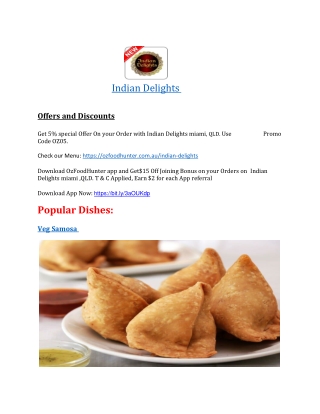 5% Off - Indian Delights | Indian Restaurant Miami, QLD