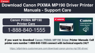 Download Canon PIXMA MP190 Driver Printer Manuals - Support Care