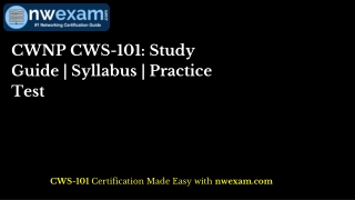 [Latest] CWNP CWS-101: Study Guide | Syllabus | Practice Test