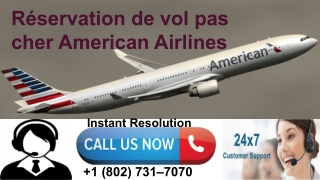 Réservation de vol pas cher American Airlines