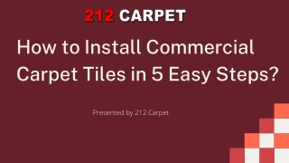 How to Install Commercial Carpet Tiles in 5 Easy Steps