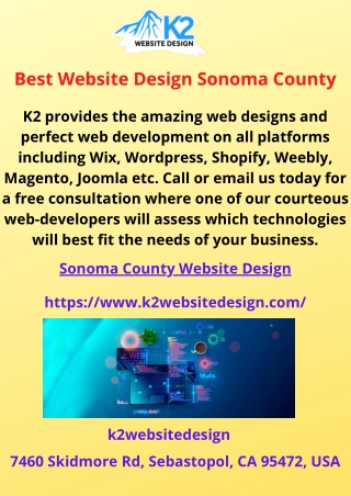 Best Website Design Sonoma County