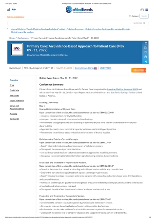 Primary Care_ An Evidence-Based Approach To Patient Care _ eMedEvents