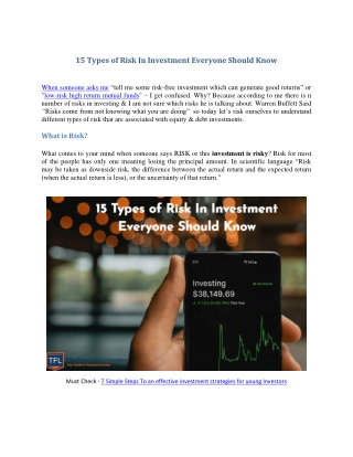 15 Types of Risk In Investment Everyone Should Know-converted