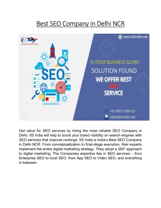 Best SEO company in Delhi NCR