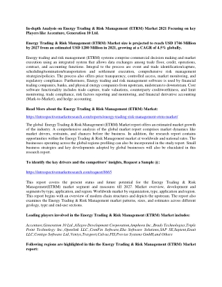 Energy Trading And Risk Management (ETRM) market