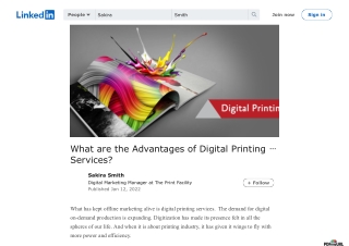 What are the Advantages of Digital Printing Services?