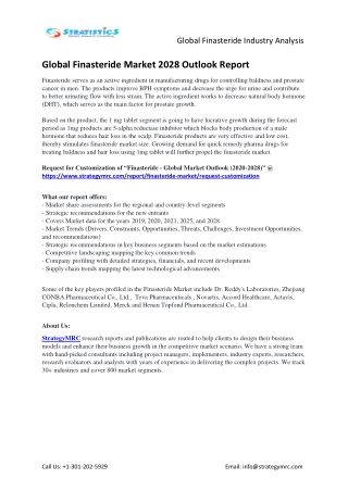 Global Finasteride Industry Report Key Players Analysis