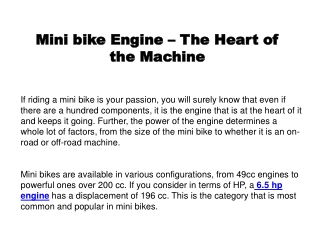 6.5 hp engine