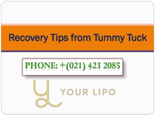 Recovery Tips from Tummy Tuck