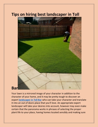 Find the best Artificial Grass in Toll Bar