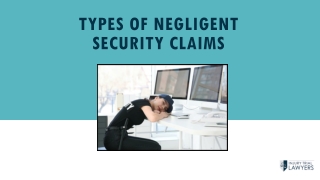 Types of Negligent Security Claims