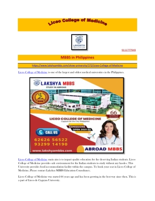 Liceo College of Medicine