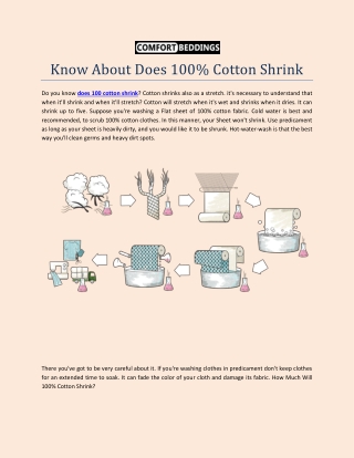 Know About Does 100% Cotton Shrink