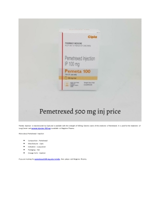 pemeta injection 500 mg