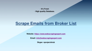 Scrape Emails from Broker List