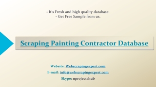 Scraping Painting Contractor Database