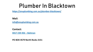 Choosing An Excellent Plumber Blacktown