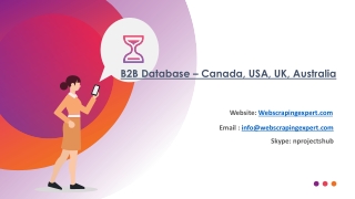 B2B Database – Canada, USA, UK, Australia