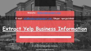 Extract Yelp Business Information