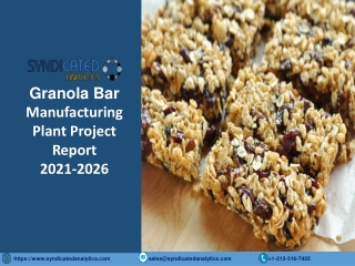 Granola Bar Manufacturing Plant Cost PDF and Project Report 2021-2026 - Syndicat