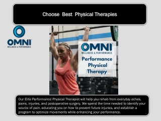 Choose Best Physical Therapies