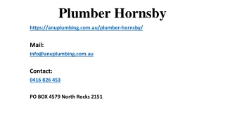 Plumber Hornsby – Commercial Plumbing Services