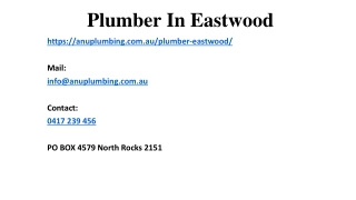 Have Perfect Solutions To Your Plumbing Problems When You Hire Plumber in Eastwo