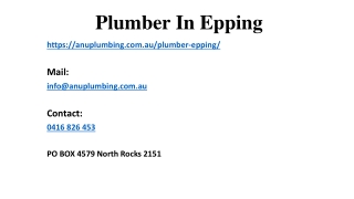 Prevent Your Massive Plumbing Issues By Hiring Plumber In Epping