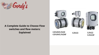A Complete Guide to Choose Flow switches and flow metersExplained