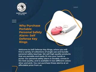 Why Purchase Portable Personal Safety Alarm- Self Defense Key Rings