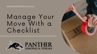 Manage Your Move With a Checklist – Removalists Penrith