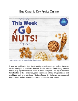 Buy Organic Dry Fruits Online