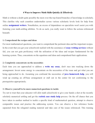 4 Ways to Improve Math Skills Quickly & Effectively