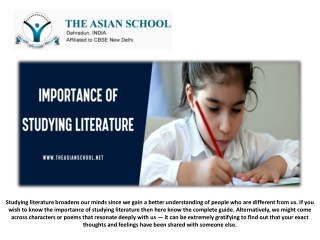 Importance of Studying Literature