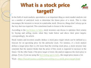 What is a stock price target