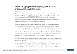 Aerial Imaging Market Size, Share,Growth,Trends Forecast 2025