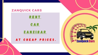 Rent a car in Zanzibar - ZanQuick Cars