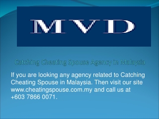 Catching Cheating Spouse Agency in Malaysia